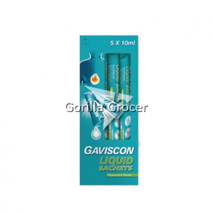 Gaviscon Peppermint Liquid Sachets - 10ml x 5's